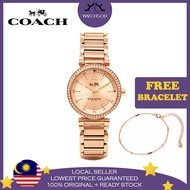 HOT SALE ✴100 Original  Free Bracelet Coach Women's 1941 Sport Stainless Steel Women Ladies Watch Jam Tangan Wanita - 14502200☛