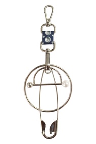 iCONiC GOMES KEYRING #2488 พวงกุญแจ โลหะ สีเงิน ตกแต่ง ไข่มุก