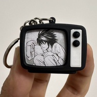 Bandai | Death Note Mini TV Keychain L Light-Up and Sound Creative Mini TV Pendant Keychain