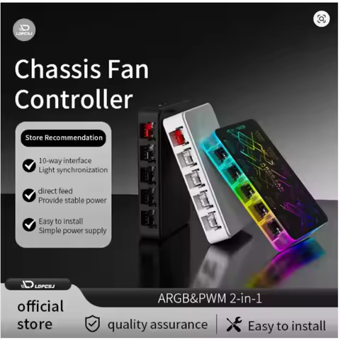 ARGB/PWM HUB With ARGB Controller 2 in 1 Fan HUB 10 Ports Splitter, Magnetic Design Freely Place