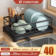 Dish Rack Rak Pinggan Mangkuk Auto Drainer Tray Plate rack Dish drying rack Dish drainer Kitchen Org