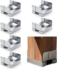 6"x6" Post Base for Concrete Heavy Duty Galvanized Post Anchor Base Post Bracket Kit with 1" Standof