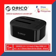 ORICO 6228US3-C-US-BK-BP ORICO 2.5 / 3.5 inch 2 Bay USB 3.0 - 1 to 1 Clone Hard Drive Dock - Black