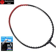 Apacs Nano Fusion Speed 722【Install with String】Yonex BG5 (Original) Badminton Racket -Black Red(1pcs)