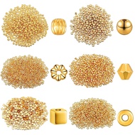 3000 Pieces Assorted Gold Spacer Beads Set Beads for Jewelry Making DIY Bracelet Necklaces