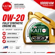 KAITO JAPAN 0W-20 Fully Synthetic Engine Oil 4L | API SP/CF / ILSAC GF-6A | Minyak Hitam Perodua Toy