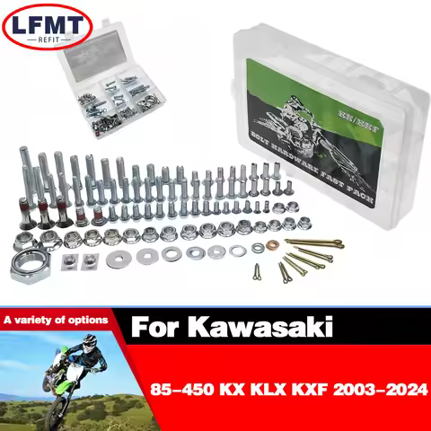 Motorcycle Full Plastics Fastener Kit Hardware Bolt Factory Style For KAWASAKI KX KLX 85-450 For HON