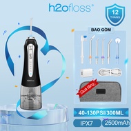 Máy Tăm Nước H2OFLOSS HF 9P Máy Tăm Nước Cầm Tay với 6 Đầu Vòi 5 Chế độ IPX7 chống thấm Oral Irrigat