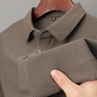 Pocket polo Shirt/Men's polo Shirt/polo Shirt t-Shirt/Pure Cotton polo Shirt/Men's Short-Sleeved polo Shirt/Ice Silk  Shirt Collar Short-Sleeved t-Shirt Mesh Breathable 【120】