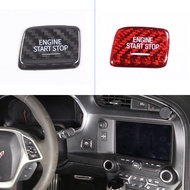 One-Button Start Button Sticker Label For Corvette C7 2014-2019 Made Of Real Carbon Fiber.