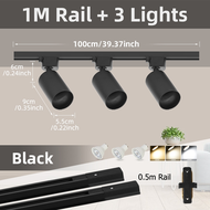 CHENBEN Replaceable Spot Light LED Ceiling Lights Gu10 Track Light 220V Round Track Lamp Spotlight R
