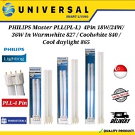 [SG SHOP SELLER] PHILIPS Master PLL(PL-L) 4Pin 18W/24W/36W In Warm White 830/Cool White 840/Cool Day Light 865
