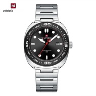 NAVIFORCE NF9250 แฟชั่นผู้ชายกีฬานาฬิกาสแตนเลสหรูหรา 30M กันน้ําวันที่นาฬิกาข้อมือควอตซ์