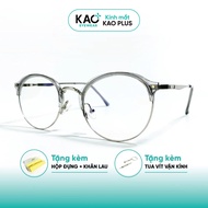 KAO PLUS fashion round eyeglass frames made of metal and plastic, fashion accessory C52