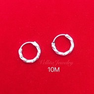 [VELLITA]925 Earring "Twisted Hope" 925 Sterling Silver Earrings ET19-8M-20M (Subang Silver Bulat)