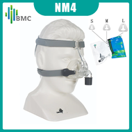 BMC NM4 Sml จมูกหน้ากากสำหรับ CPAP BiPAP เครื่องนอนป้องกันการนอนกรนภาวะหยุดหายใจขณะหลับที่มีแถบคาดศี