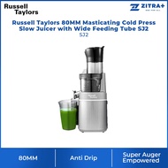 Russell Taylors 80MM Masticating Cold Press Slow Juicer with Wide Feeding Tube SJ2 | 200W | Super Fi