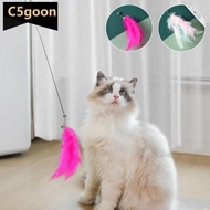 C5GOON Feather Cat Toy with Bell DIY Replace Cat Teaser Stick Replacement Pendant Pet Toy Accessorie