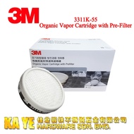 3M 3311K-55 Organic Vapor Cartridge with Pre-Filter 1PCS