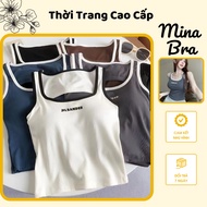 [ Mina Bra ] Backless Letter Bra with Breast Pads