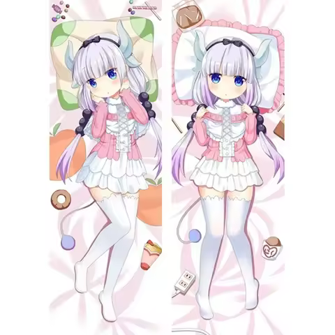 Anime Kobayashi-san Chi No Maid Dragon Dakimakura Pillow Case Miss Kobayashi's Dragon Maid Kanna Kam