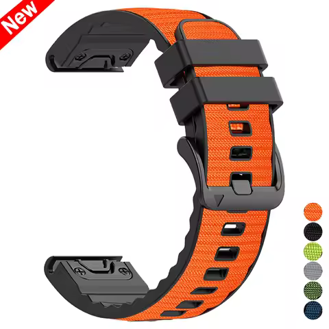 Nylon Silicone Wrist Band For Garmin Epix pro/Instinct 3/Tactix 8/Enduro 3 Fenix 8 Pro 47mm 51mm Qui