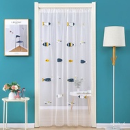 Door Curtain Anti Mosquito Door Curtain Retractable Non-Perforated Curtain Embroidery Door Curtain Yarn Embroidery Door