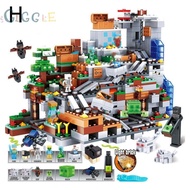 MY WORLD Lego Toy Minecraft Cave Minifigures Village House