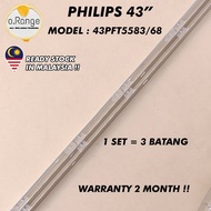 43PFT5583/68 PHILIPS 43" LED TV BACKLIGHT(LAMPU TV) PHILIPS 43 INCH LED TV BACKLIGHT 43PFT5583 43PFT558368