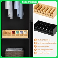 Belt Organizer 6 Compartments Belt Storage for Closet and Drawer Enduring Bamboo Belt Storage Organi