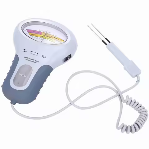 Chlorine Tester PC‑102 CL2 Chlorine &amp PH Tester Swimming Pool Spa Water Quality Analyzer with Pro