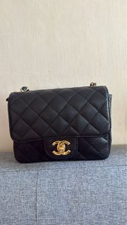 Chanel Mini 17 黑色荔枝皮