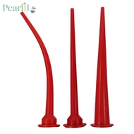 PEARLMY Caulking Nozzle, 300mm/11.8in Red Structural Adhesive Nozzle, Lengthening Curved Caulking No