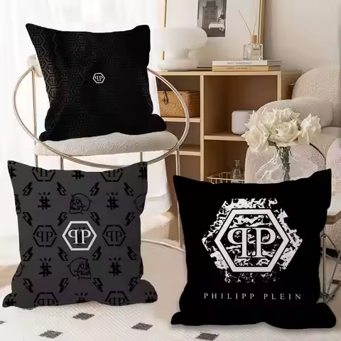 Dark Handsome Style P-Philipp Plein-Fashionable Pillow Cushion Cover Pillowcase Living Room Sofa Hom