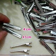 4.5 cm Crocodile Hair Clip | Alligator Clip | Plain Silver Hair Clip Crocodile Clip