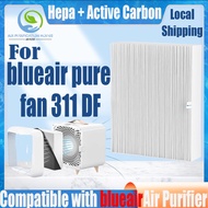 🔥 ของแท้ 🔥 สำหรับ แผ่นกรอง ไส้กรองอากาศ Blueair รุ่น Blue Pure Fan 311DF Particle+Carbon Filter air purifier ส้กรองเครื่องฟอกอากาศแบบเปลี่ยน แผ่นกรองอากาศ เครื่องฟอกอากาศ รุ่น Nano Protect กรองฝุ่น PM2.5 กำจัดอนุภาคขนาด 0.3 ไมครอนได้ 99.99%
