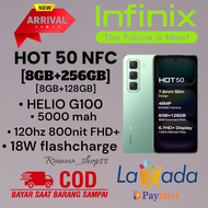 Hp infinix terbaru HOT 50 NFC Ram [ 12GB+256GB ]+[ 16GB+128GB ] ,HELIO G100 , CAM 48 mp ,Bat 5000mah