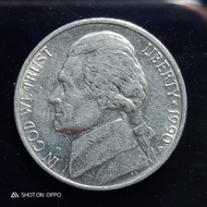 Koin Amerika 5 Cent Tahun 1990 P Liberty - FC02