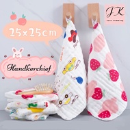❤️GIFT BOX ADD ON❤️Baby Handkerchief 6 layer Cotton Handkerchief Sapu Tangan Cute Design