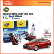 Honda Insight Year 2009 To 2014 Headlamp Low Beam / Foglamp Halogen Light Bulb Hella H11 (2 Pcs)