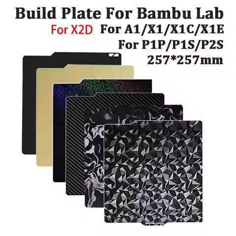 For Bambu lab X2D P2S X1 P1S Carbon Build Plate A1 PEI Sheet Textured Double Sided PEO PET Bed For B