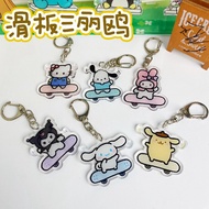 Anime Sanrio Hello Kitty Figure Keychain Cartoon New Melody Cinnamoroll Keyring Phone Bag Pendant Ca