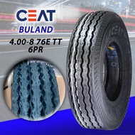 CEAT BULAND 4.00-8 TT 76E Motorcycle Tires FREE TUBE For TRICAB, BAJAJ, PIAGGO TRI WHEELER