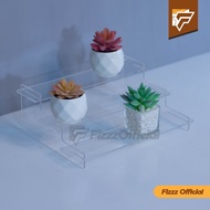 3-Tier Transparent Acrylic Shelf Display Bricks Action Figure With 3mm Acrylic