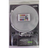 ไฟเส้นNeon flex LED 5050 RGB กระพริบเปลี่ยนสีได้ 12V ยาว5M ตกแต่งห้อง ควบคุมด้วยรีโมทและโทรศัพท์มือถ