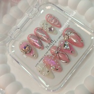 False Nails Premium Work Pink y2k Luxurious Comes With A Nail Box.