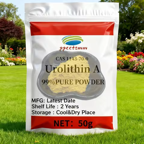 Customized 50g-1000g 99% Urolithin A Powder Uro-A Aluminum Foil Bag Packing for Global Distributors