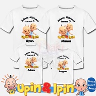 [Adult] UPIN IPIN Tshirt Happy Birthday Budak Baby Boy Girl Kanak-Kanak Family Day Baju Custom Sedon