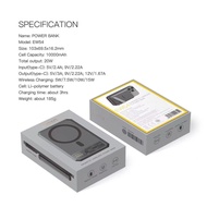 Eloop EW54 MagCharge Magnetic 10000mAh แบตสำรอง ไร้สาย Power Bank USB Type C พาวเวอร์แบงค์