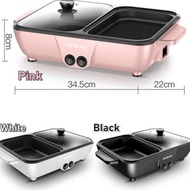 OrderBest Selling!! MINI ELECTRIC HOTPOT/STEAMBOAT &amp; GRILL PAN/BBQ MULTIF